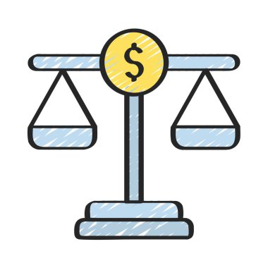 Financial Scales icon, vector illustration  