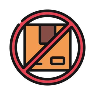 Paket Taşıma web simgesi vektör illüstrasyonu