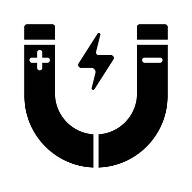 Manyetik Çekim simgesi, vektör illüstrasyonu       