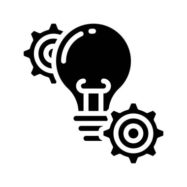 Fikir Yönetimi web simgesi vektör illüstrasyonu