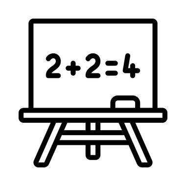 beyaz tahta web simgesi vektör illüstrasyonu