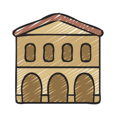 Archway Bina ikon vektör illüstrasyon tasarımı