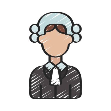 Yargıç simge vektör çizimi tasarımı