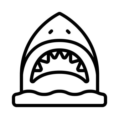 Shark web icon vector illustration