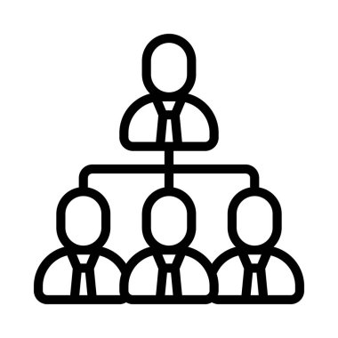 İş Hiyerarşisi web simgesi vektör çizimi