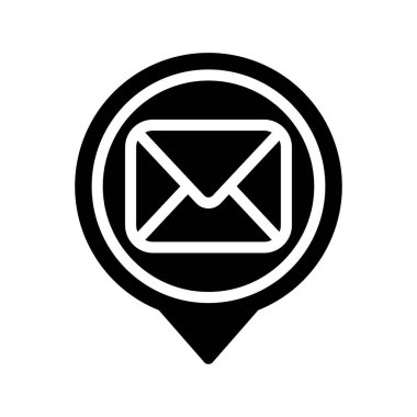 Pin Posta simgesi, vektör illüstrasyonu 