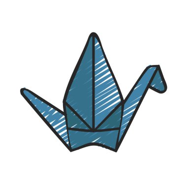  Beyaz arkaplanda izole edilmiş web tasarımı için Origami vektör simgesi