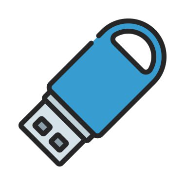 usb çubuk simgesi vektör illüstrasyonu