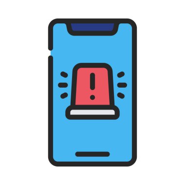 Mobil Alarm simgesi vektör illüstrasyon tasarımı