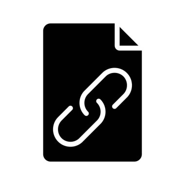 Bağlantı Dosyası simgesi, vektör illüstrasyonu