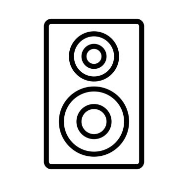 Subwoofer hoparlör simgesi soyut arkaplanda izole edildi