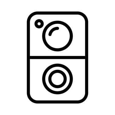 Kamera Kapı Zili ikonu vektör illüstrasyon tasarımı 