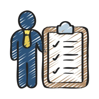 Görev Listesi web simgesi vektör illüstrasyonu