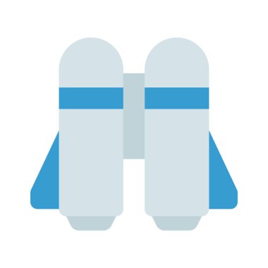 Jet Pack düz simgesi, vektör illüstrasyonu 