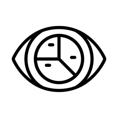 İş Vizyonu web simgesi vektör illüstrasyonu