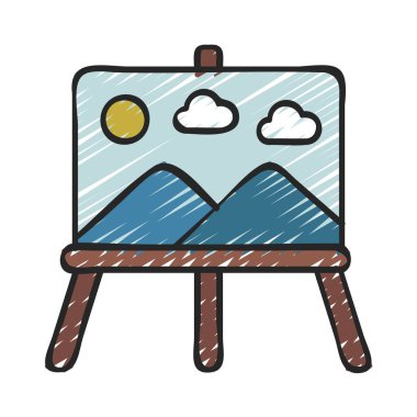 Sanatsal ağ simgesi vektör illüstrasyonu