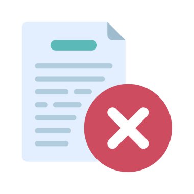 Kötü Belge simgesi, vektör illüstrasyonu  