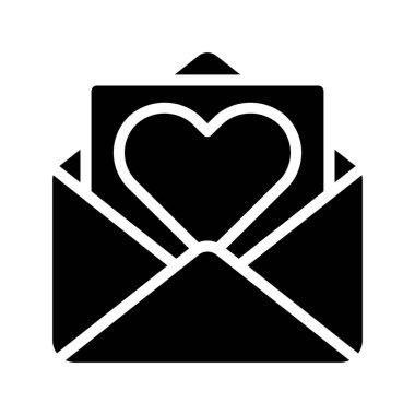 Aşk Posta simgesi, vektör illüstrasyonu 