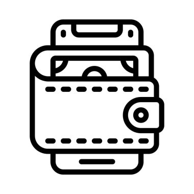 dijital cüzdan vektör çizimi tasarımı 