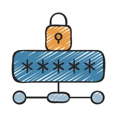 parola simgesi, vektör illüstrasyonu basit tasarım