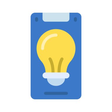 Mobil Işıklandırma Uygulaması simgesi, vektör illüstrasyonu basit tasarım