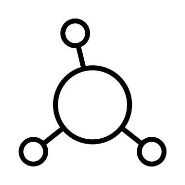 Bilim Atomları Sembol düz ikon vektör çizimi