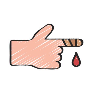 Kan Dökümlü Parmak, vektör 