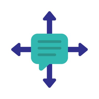 İleti Yönü simgesi, vektör illüstrasyonu 