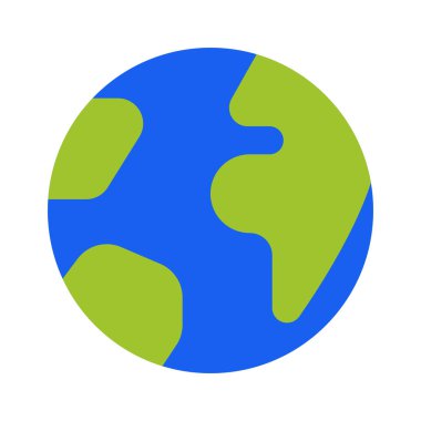 Dünya ikonu. vektör illüstrasyonu                    