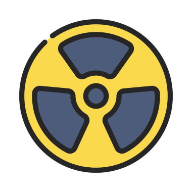 Radyasyon Web simgesi vektör çizimi