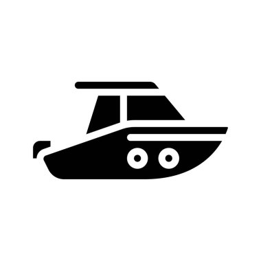 Tekne simgesi, basit vektör çizim