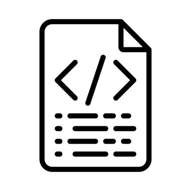 Kod Dosya simgesi, vektör illüstrasyonu