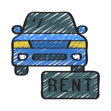Araba Kiralama simgesi vektör illüstrasyon tasarımı
