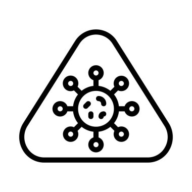 Virüs Uyarı Web simgesi vektör illüstrasyonu