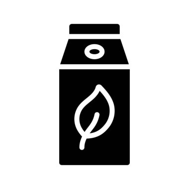 Bitki temelli Süt Ağı simgesi düz tasarım, vektör illüstrasyonu