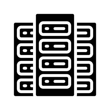 Sunucu. Web simgesi basit illüstrasyon 