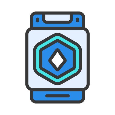 NFT Uygulama simgesi vektör çizimi 