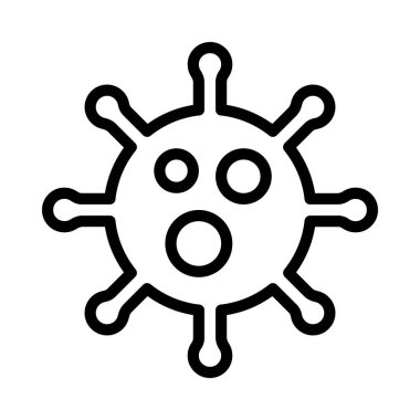 Virüs bakteri simgesi vektör illüstrasyonu 