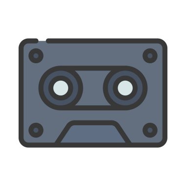 VHS Teyp Web simgesi vektör çizimi