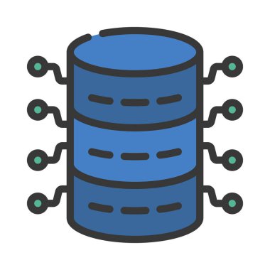veritabanı web simgesi vektör çizimi