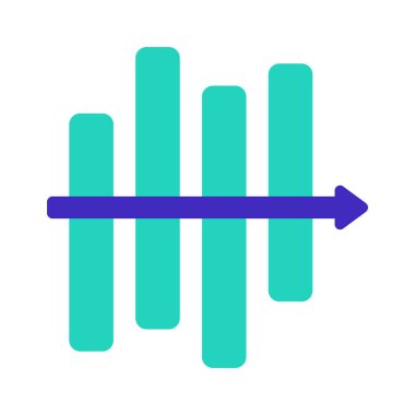  Çubuk Grafik web simgesi vektör illüstrasyonu 