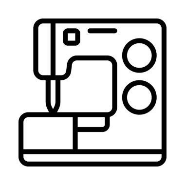 Dikiş makinesi simgesi vektör illüstrasyon tasarımı