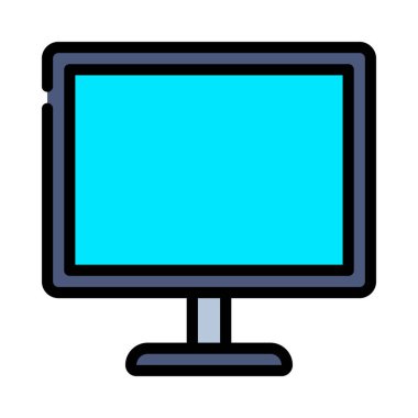 bilgisayar izleme simgesi, vektör illüstrasyonu 