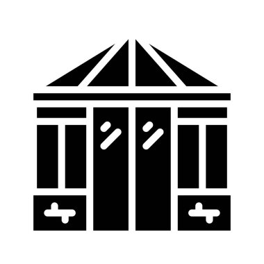 Konservatuar düz simgesi, vektör illüstrasyonu 