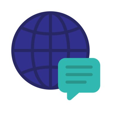 İnternet ileti simgesi, vektör illüstrasyonu 