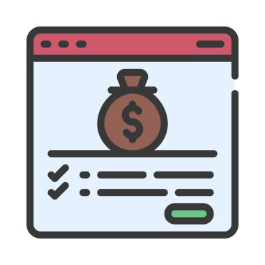 Kredi Uygulama simgesi, vektör illüstrasyonu basit tasarım