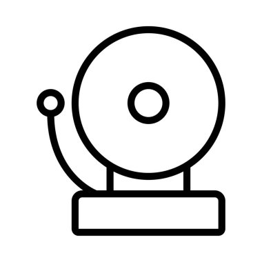 Okul zil düz simgesini, vektör çizim 