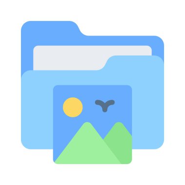 Resim Dizini simgesi, vektör illüstrasyonu 