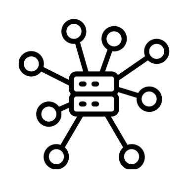 Merkezi simge vektör illüstrasyon tasarımı