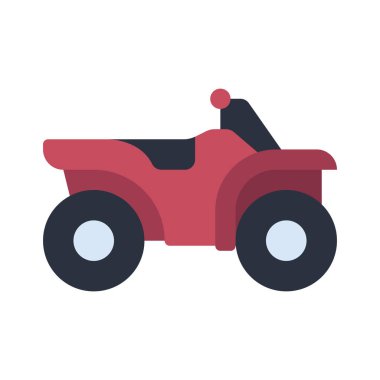 Dört Wheeler simgesi, vektör illüstrasyonu